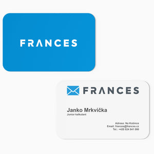 Zaoblené vizitky - lesklé